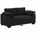 Elegantes Zweisitzer-Sofa aus Samt in Schwarz 160x77x82 cm für Wohnzimmer