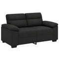 Gemütliches 2-Sitzer-Sofa aus Schwarzem Stoff, 120 cm