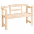 Holzgartenbank 2-Sitzer, Natur imprägniert, FSC-zertifiziert, In- & Outdoor, 46x118x78 cm