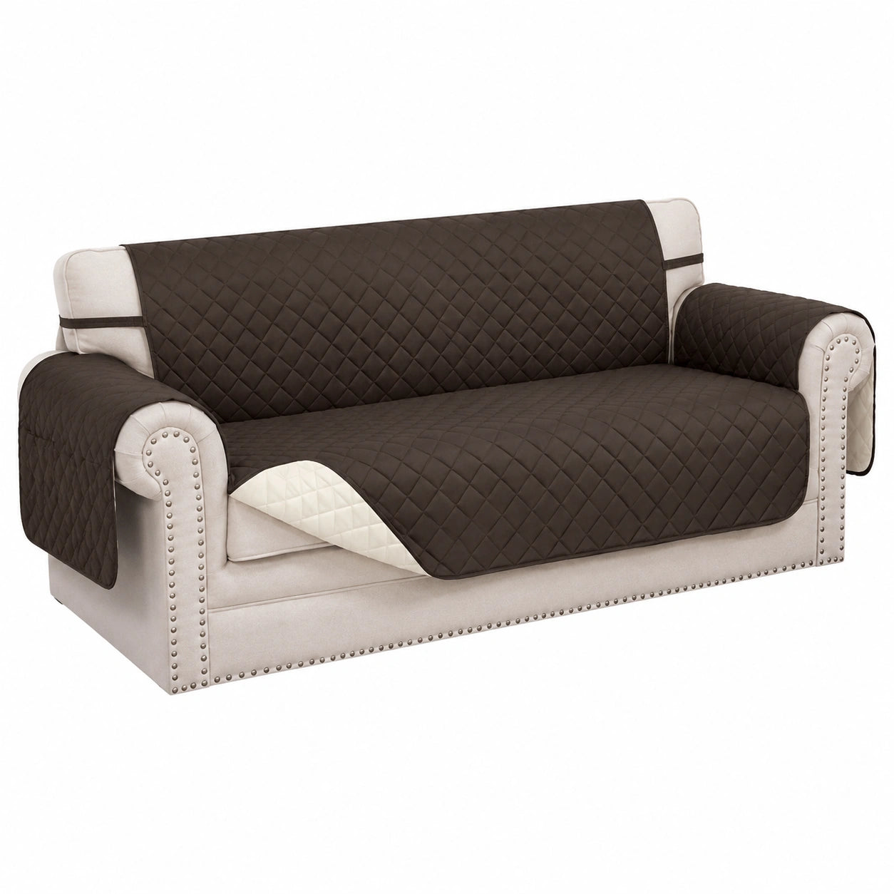 Premium Wendbare Sofahusse für Zweisitzer, Elastischer Couchschutz, Haustier- und Kinderfreundlich