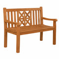 Gartenbank Teakholz 2-Sitzer wetterfest 120x57x94 cm