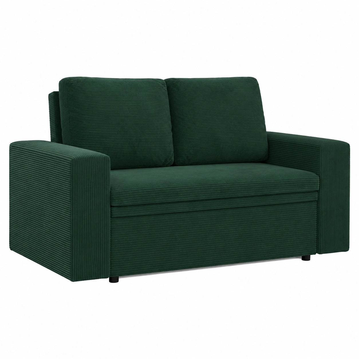 Mebligo NEO 2-Sitzer Schlafsofa mit Bettkasten, Kompaktes Sofa Grün, 148x90x87 cm