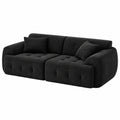 Zweisitzer Bodensofa COMHOMA, 180 x 86 x 40 cm, modernes Stoffsofa mit Rücken- und Armlehnen, inklusive Kissen, schwarz, kein Aufbau nötig